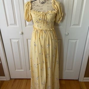 Lulus yellow maxi dress